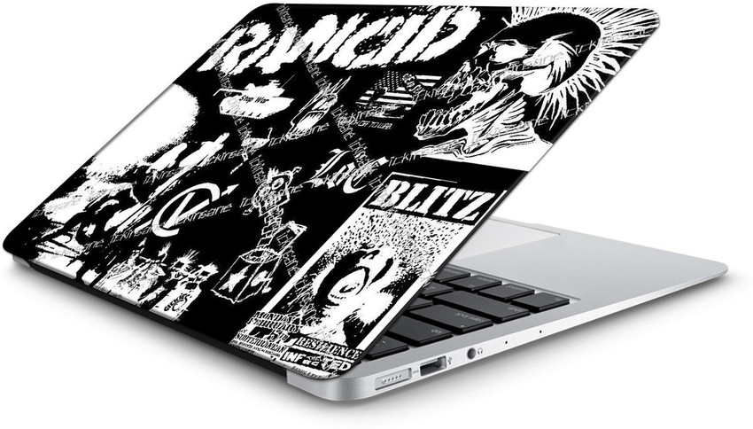Yuckquee Black Funky Punk Laptop Skin Sticker Vinyl for 14.1 14.4 15.1 15.6 inches for HP Asus Acer Apple Lenovo printed on 3M Vinyl HD Laminated Scratchproof. Vinyl Laptop Decal 15.6 Price in India B...