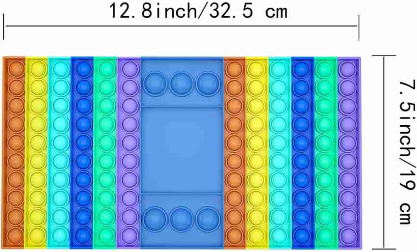  Large Pop It Game Board - Fidget Board Game - Big Popit Rainbow  Chess Board Push Bubble Fidget Toy - Large Bubble Popit Game - Fidget  Sensory Toys for Parent Child 