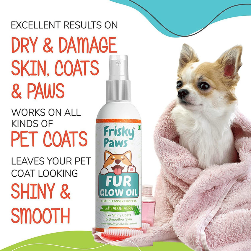 Frisky Paws Fur Glow Oil Spray Leave in Conditioner for Dogs