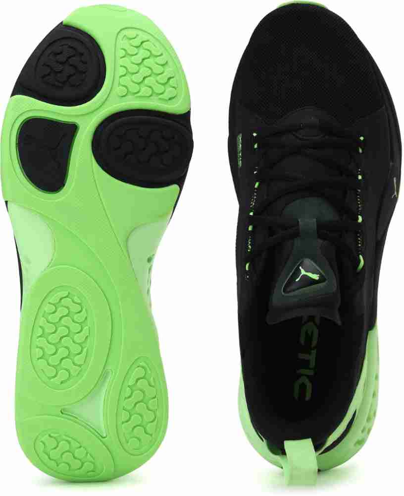 Puma green clearance and black shoes