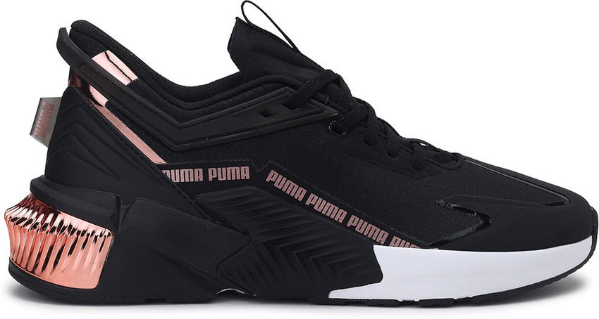 rose gold and black puma shoes