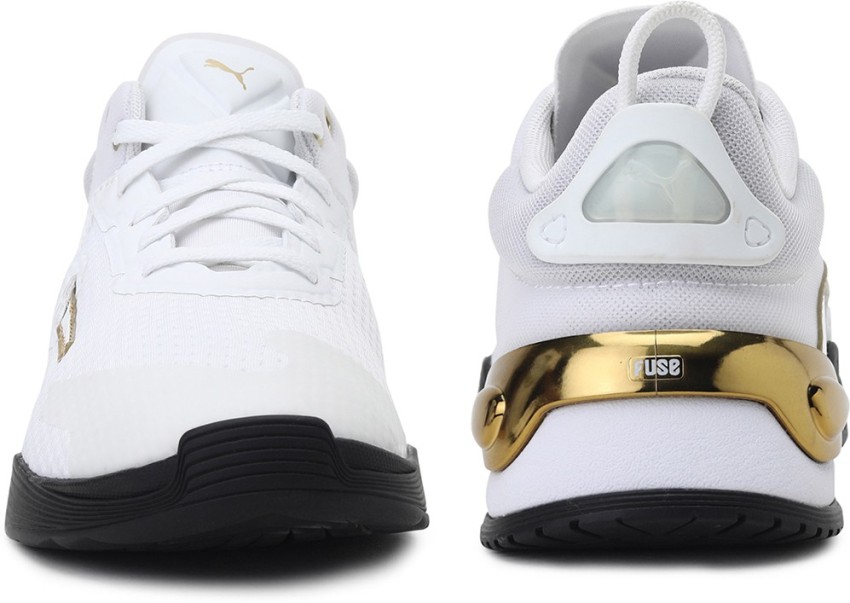 Puma white 2024 gold shoes