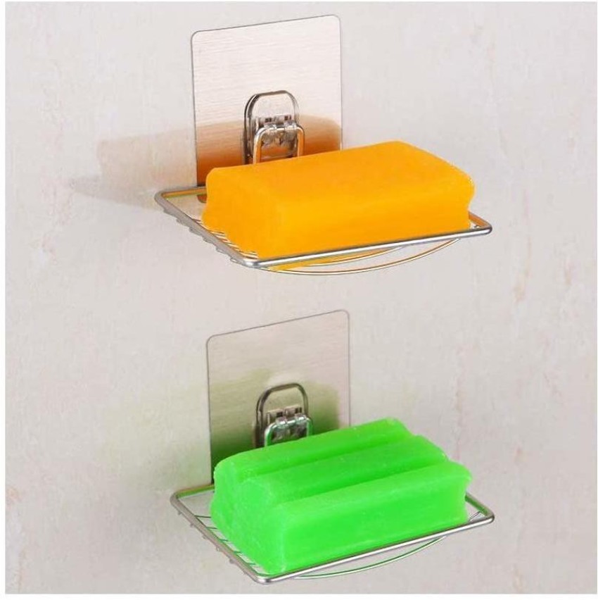 Self-adhesive Soap Holder Stainless Wall Mounting Without Drilling