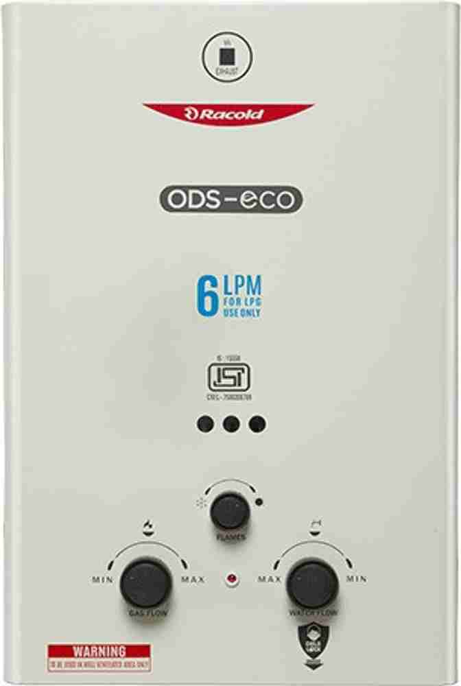 Racold 6 L Gas Water Geyser (ODS ECO LPG, White) Price in India - Buy Racold  6 L Gas Water Geyser (ODS ECO LPG, White) online at Flipkart.com