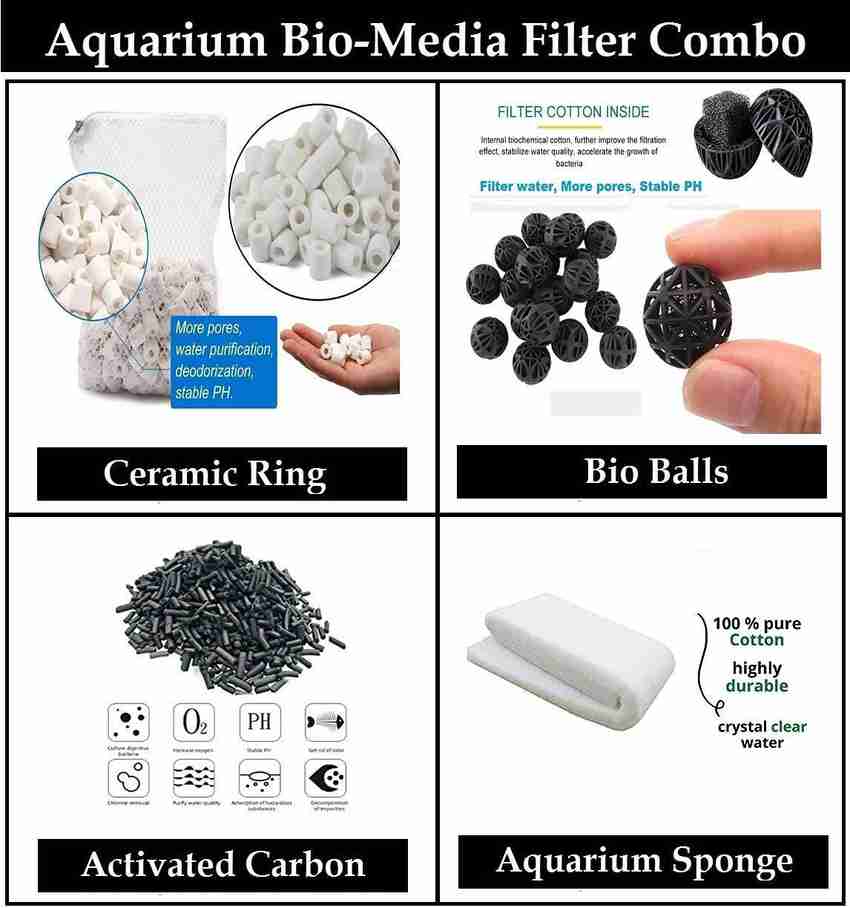 Biological media store for aquarium filter