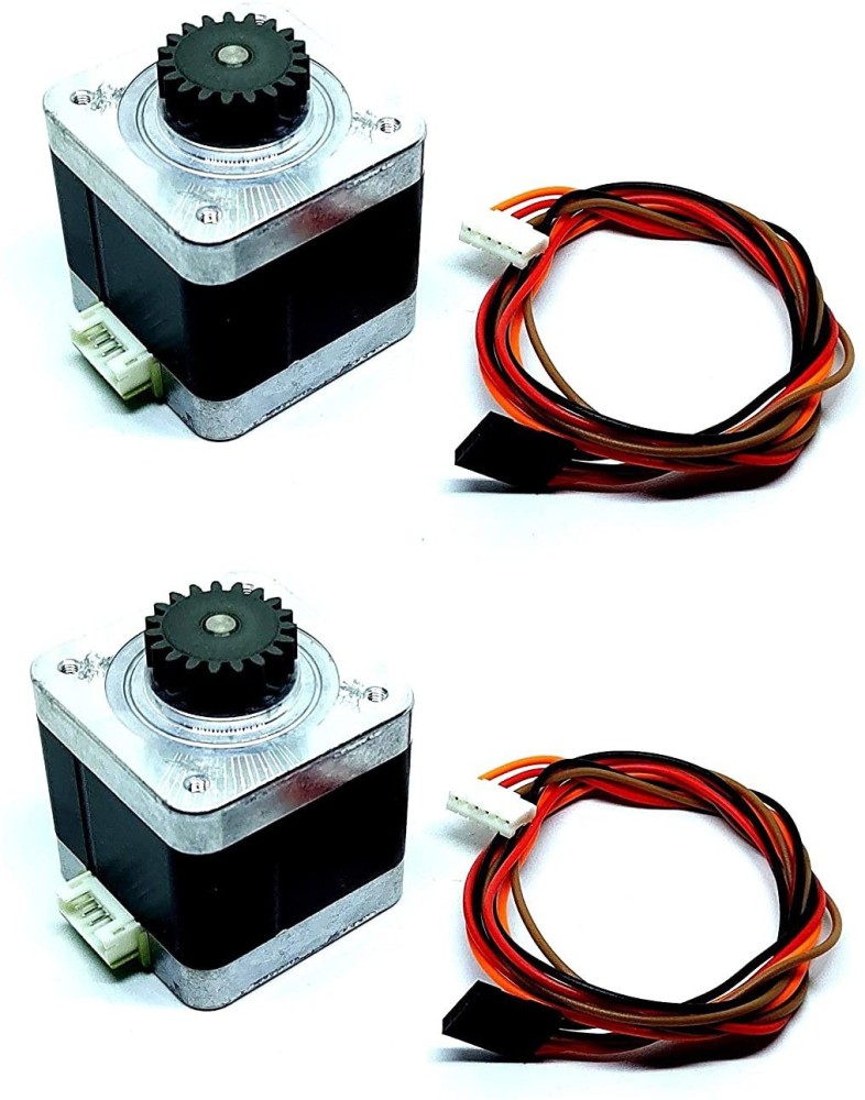 INVENTO 2pcs Nema 17 4.2 Kg cm Bipolar Stepper Motor with 19 teeth Gear for  CNC Robotics RepRap 3D Printer Automotive Electronic Hobby Kit Price in  India - Buy INVENTO 2pcs Nema