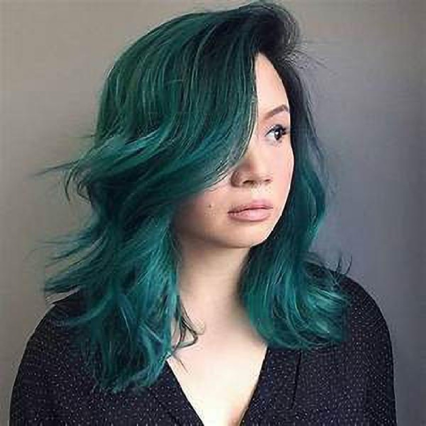 Peacock Hair Color Block Sections on Blonde Hair Peacock H… | Flickr