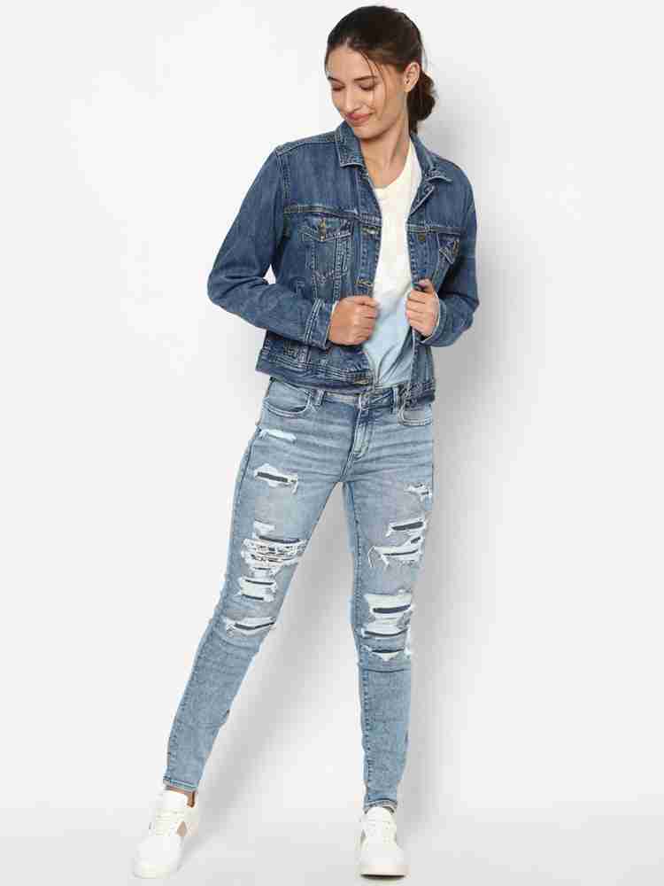 Ae boyfriend fit denim on sale jacket