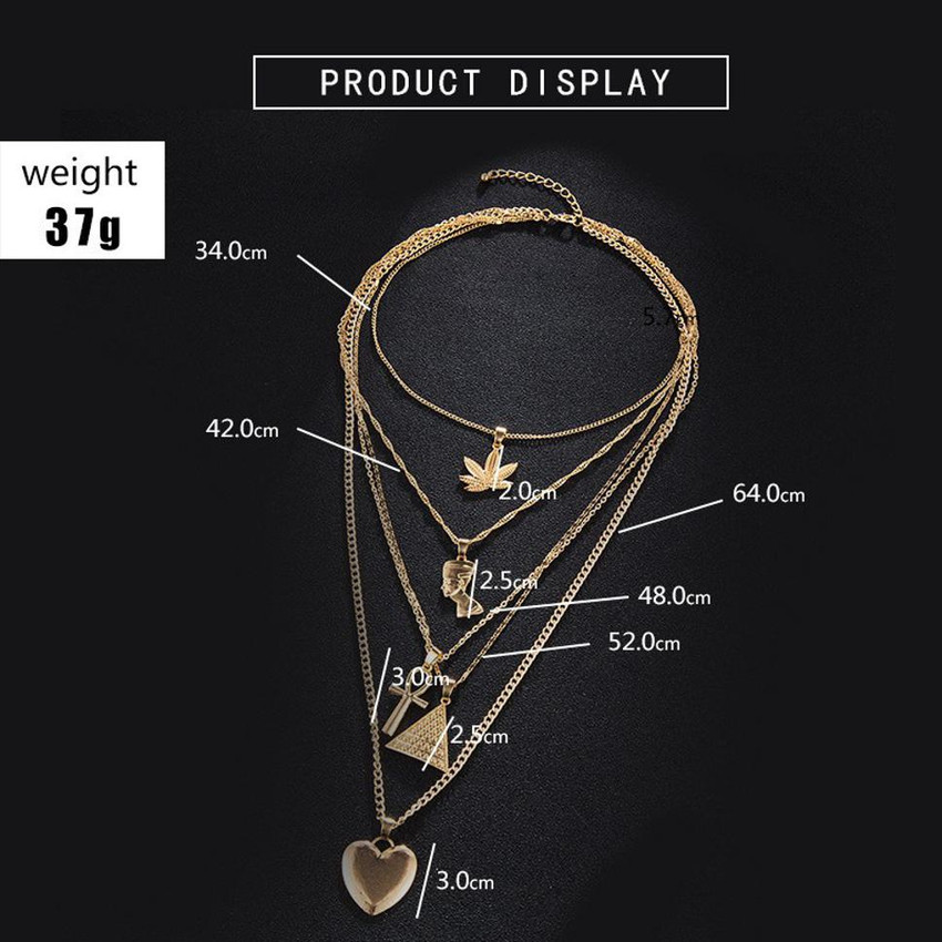 Gold plated shop multi layer necklace