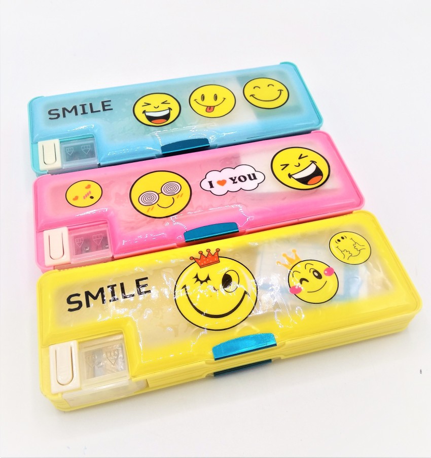 Smile Pencil Box With Sharpener – Pencil Box Factory