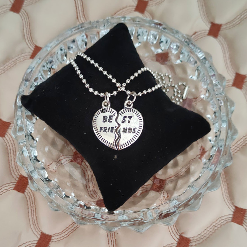 M Men Style Best Friend Necklaces for 2 Matching Friendship