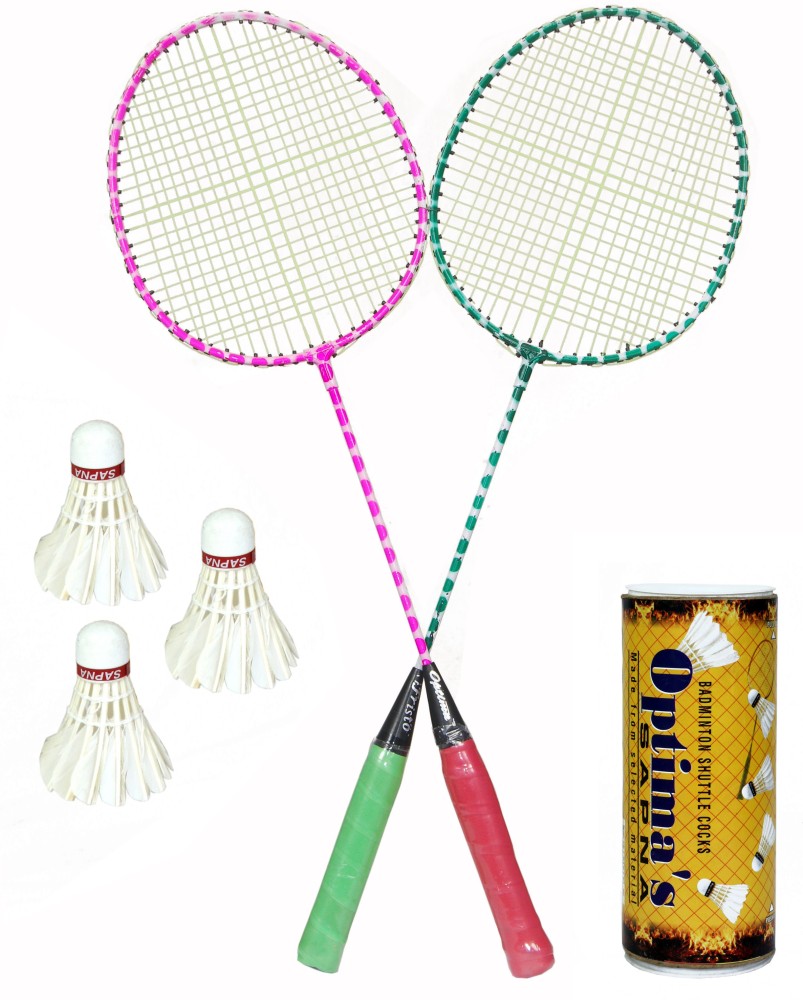 Optima OP PRINTED DOTS RACKET FOR KIDS Pink Strung Badminton Racquet - Buy Optima OP PRINTED DOTS RACKET FOR KIDS Pink Strung Badminton Racquet Online at Best Prices in India