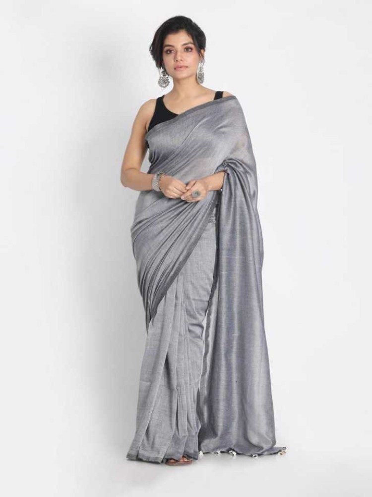 Grey - Plain Sarees - Sarees: Buy Latest Indian Sarees Collection