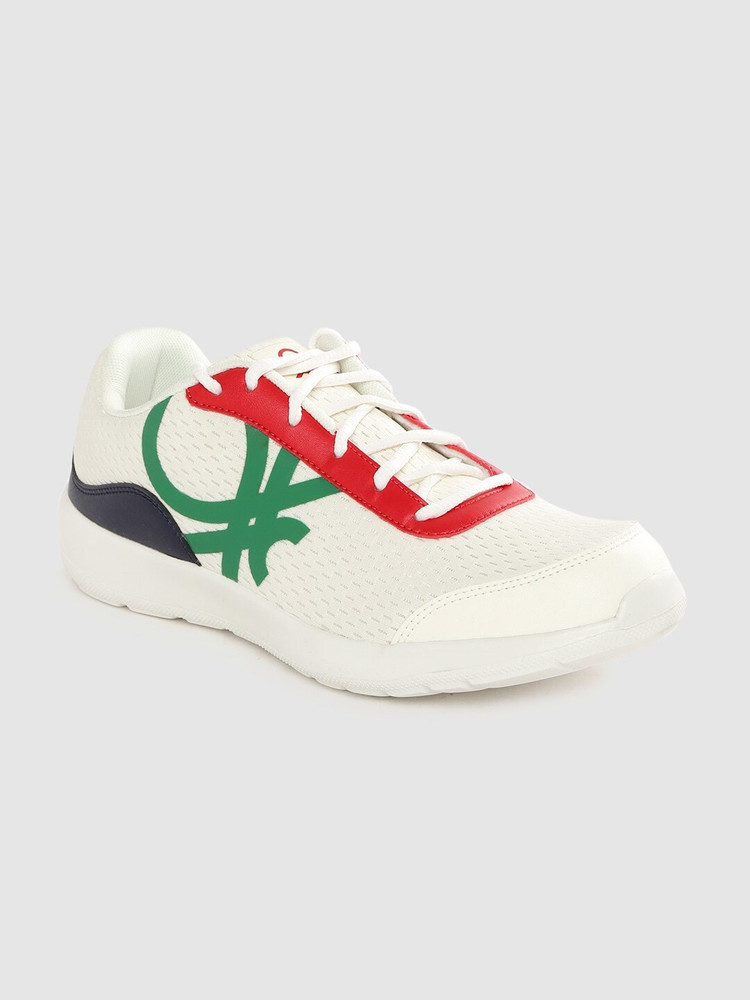 United Colors of Benetton Men White Green Printed Sneakers Sneakers For Men Buy United Colors of Benetton Men White Green Printed Sneakers Sneakers For Men Online at Best Price Shop