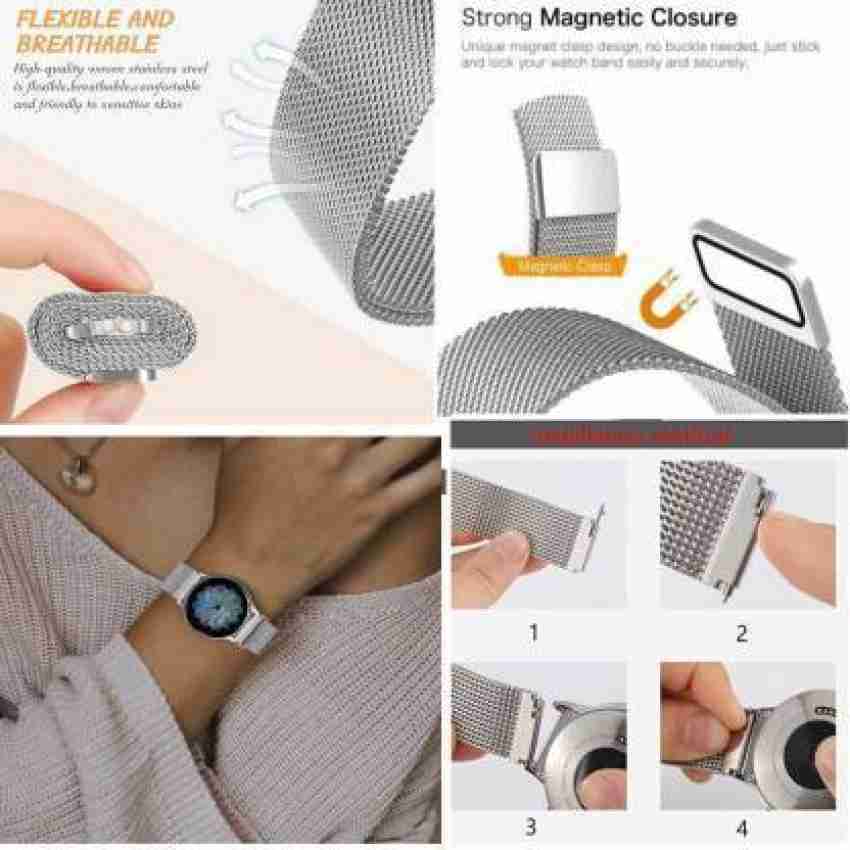 Appysun Fossil Gen 5 20mm silver Smart Watch Strap Price in