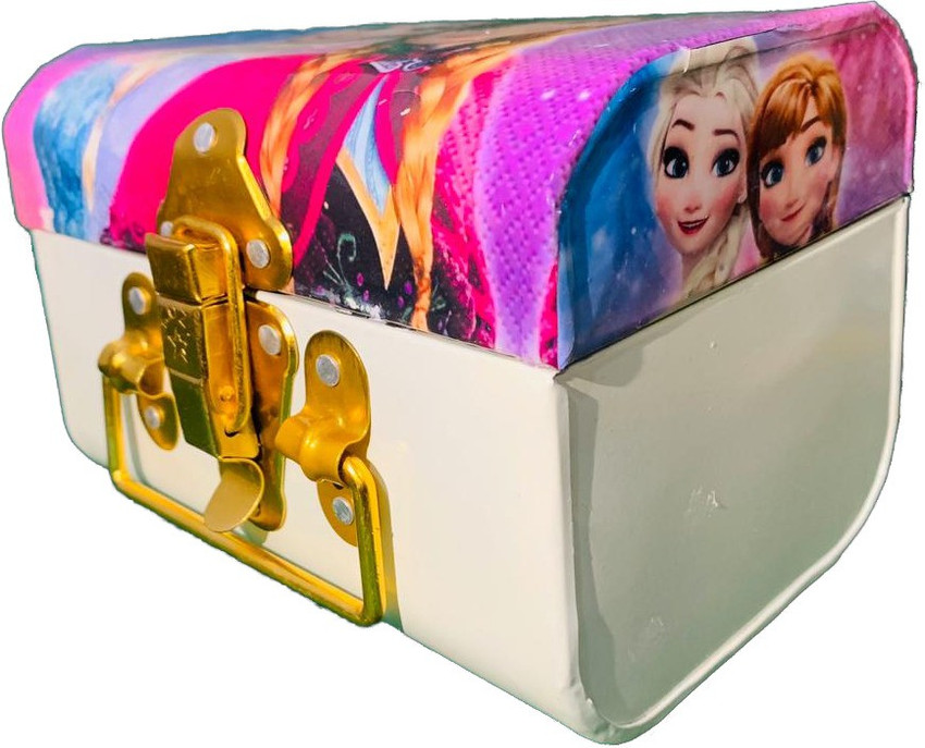design magnifique frozen barbie kid s metal trunk box for