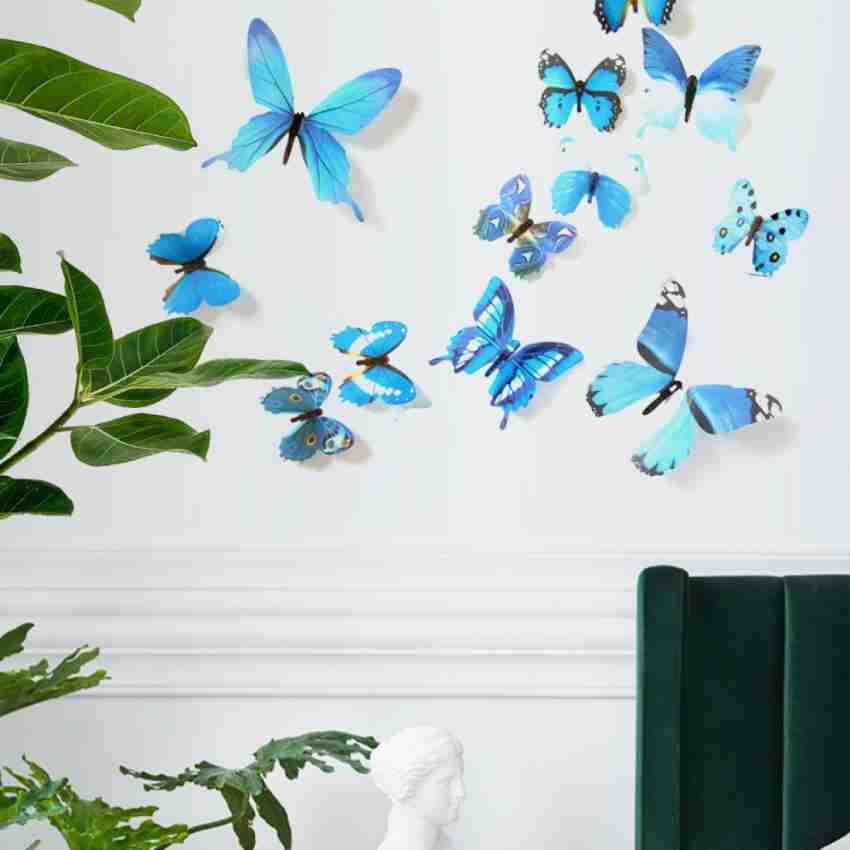 Cinderella 3d Butterfly Decoration Butterfly Wall Stickers Flipkart 3d  Butterflies Pvc Removable Butterfly Wall Stickers Flipkart From Flyw201264,  $127.35