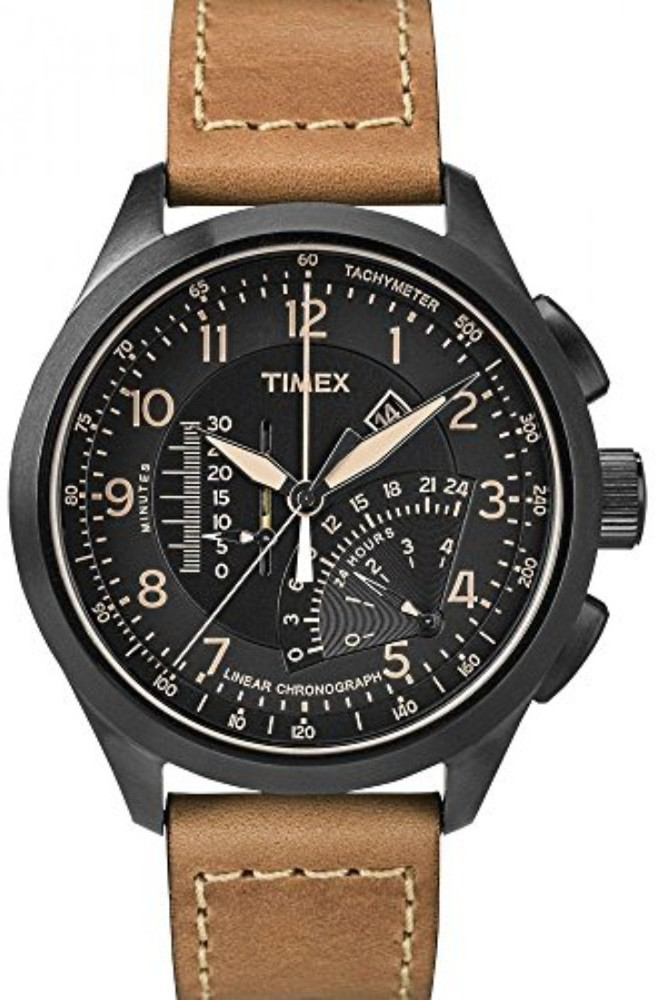 TIMEX Timex Intelligent Quartz T2P277 Mens Black Tan Linear