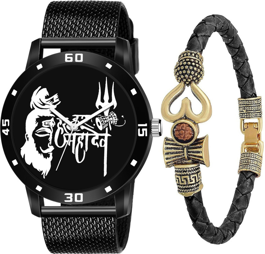 Happy Khajana Combo Of One Exclusive Watch With One Matt Finish Mahakal kada Analog Watch For Boys Buy Happy Khajana Combo Of One Exclusive Watch With One Matt Finish Mahakal