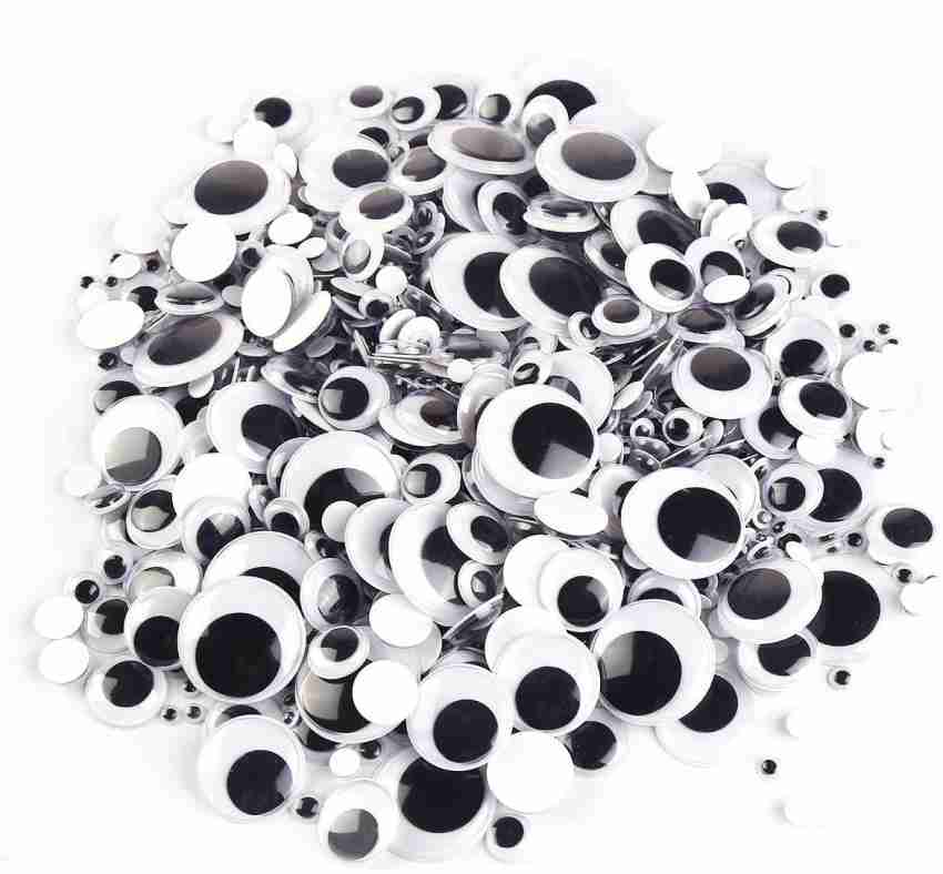 Assorted Sizes Black Wiggle Googly Eyes, DIY & Crafts Pack of 300