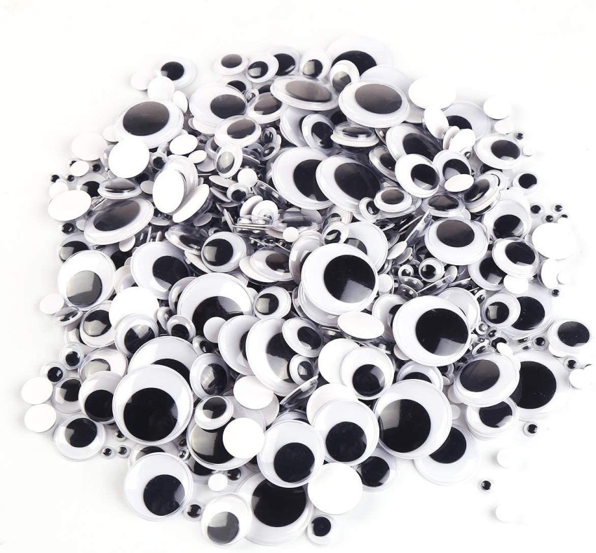 150 Pieces Black Wiggle Googly Eyes Self Adhesive for DIY Crafts Decoration  (15mm)