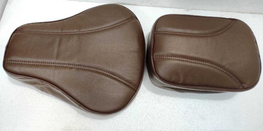 KOHLI BULLET ACCESSORIES Fancy Seat Cover Brown For Royal Enfield Classic  350/500cc Split Bike Seat