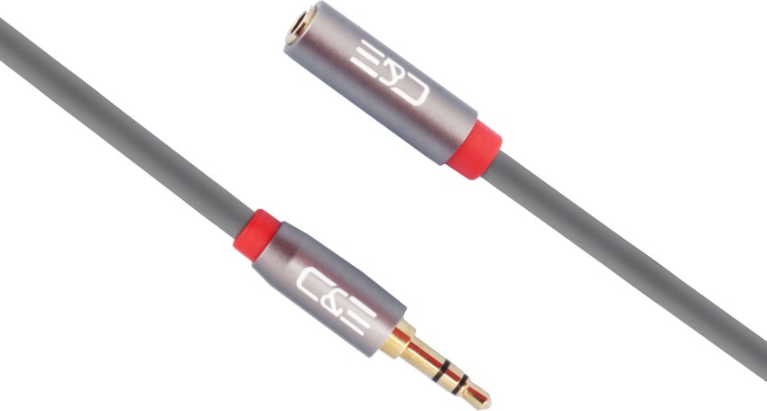 C & E AUX Cable 7.62 m Aux Cable Male to Female 3.5mm Stereo Audio Cable  7.62 Meter/25 feet AUX Cable Tangle free - C & E 