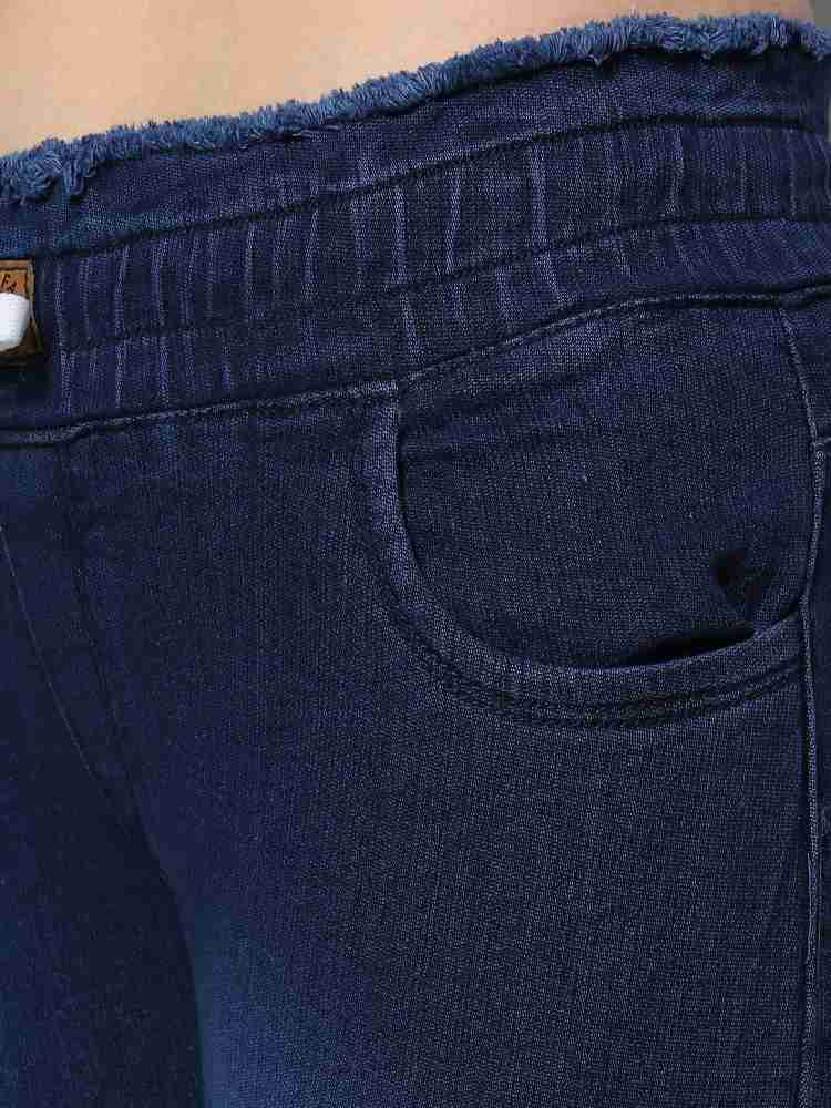 flying girls Jogger Fit Women Dark Blue Jeans - Buy flying girls Jogger Fit  Women Dark Blue Jeans Online at Best Prices in India