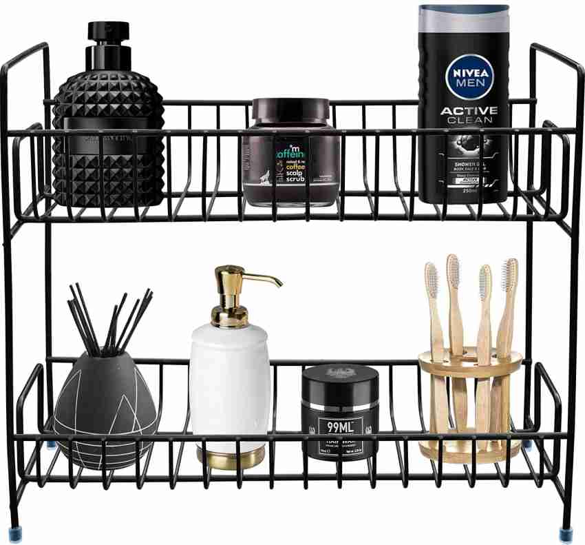 Buy Plantex Stainless Steel 2-Tier Kitchen Rack/Spice Rack/Kitchen/Multipurpose  Storage Organizer(Finish-Chrome) Online at Low Prices in India 