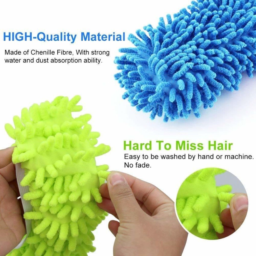 1 pair Washable Microfiber Dust Mop Slippers Lazy Quick Cleaning Floor  Cleaning Slipper Home Bathroom Cleanning Tools Home Shoes