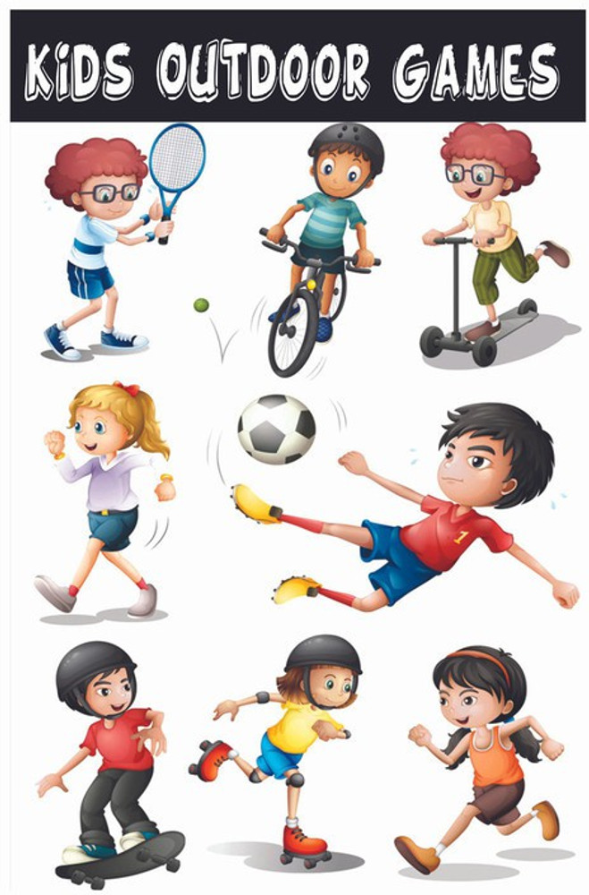 Outdoor Games For Kids Clipart Images