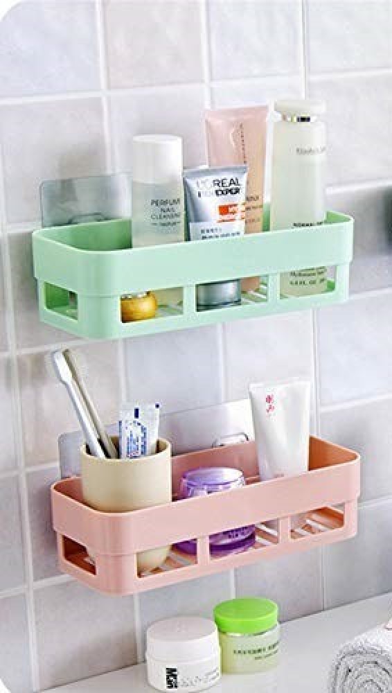 Kitchen Bathroom Shelf Self-Adhesive Sticker Hooks Multipurpose