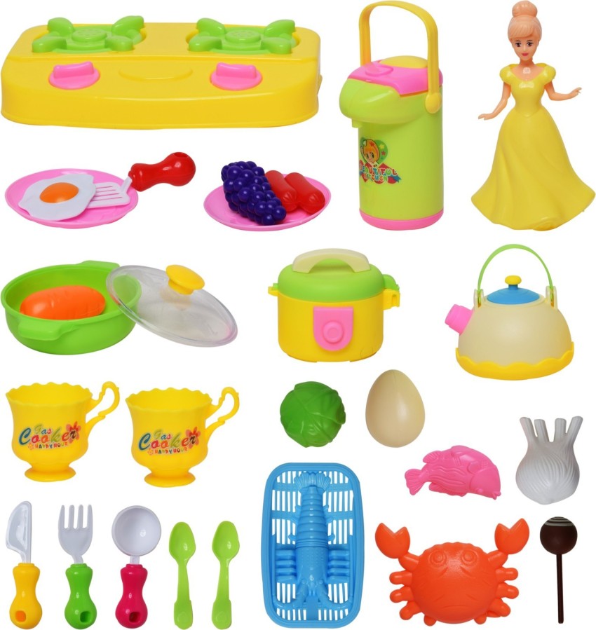 FLICK IN Kitchen Cooking Pretend Play Learning Toy for Little