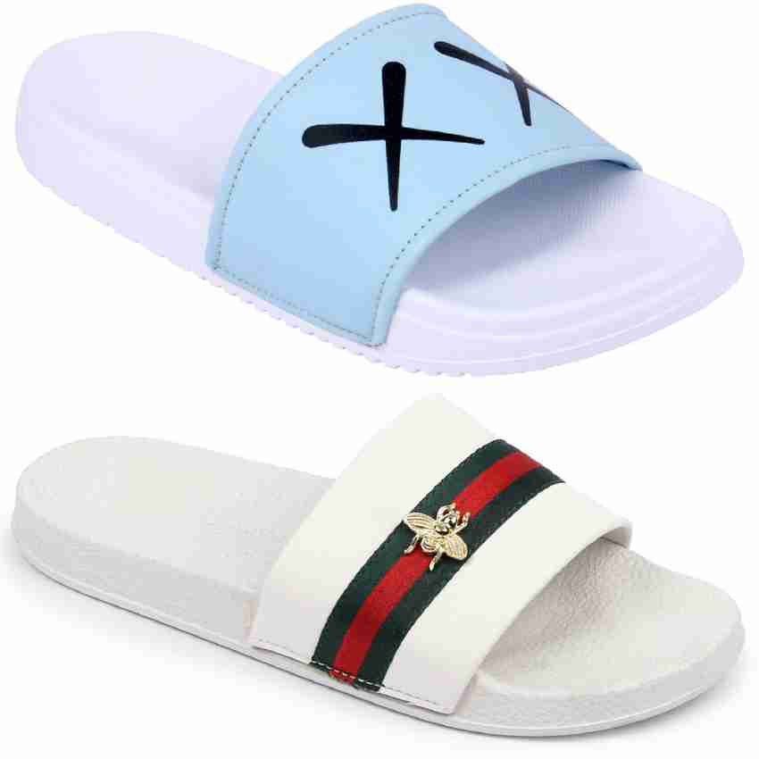 Gucci white store slides mens