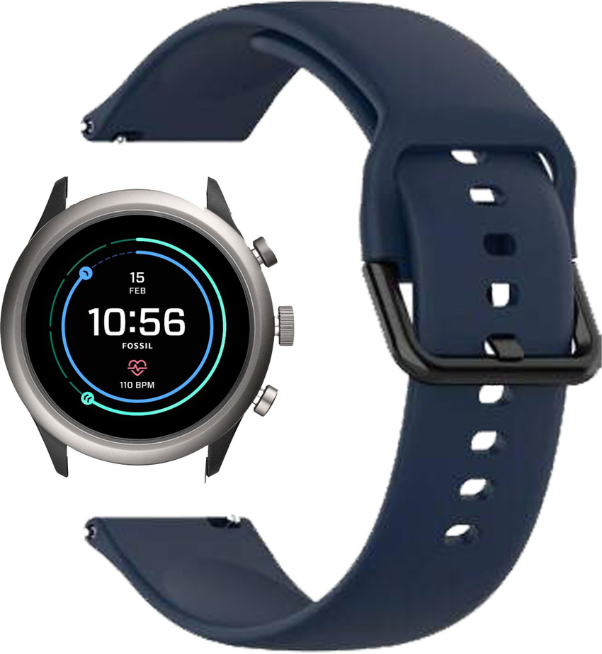 Appysun Fossil Sport Blue 22mm Buckle Smart Watch Strap Price in