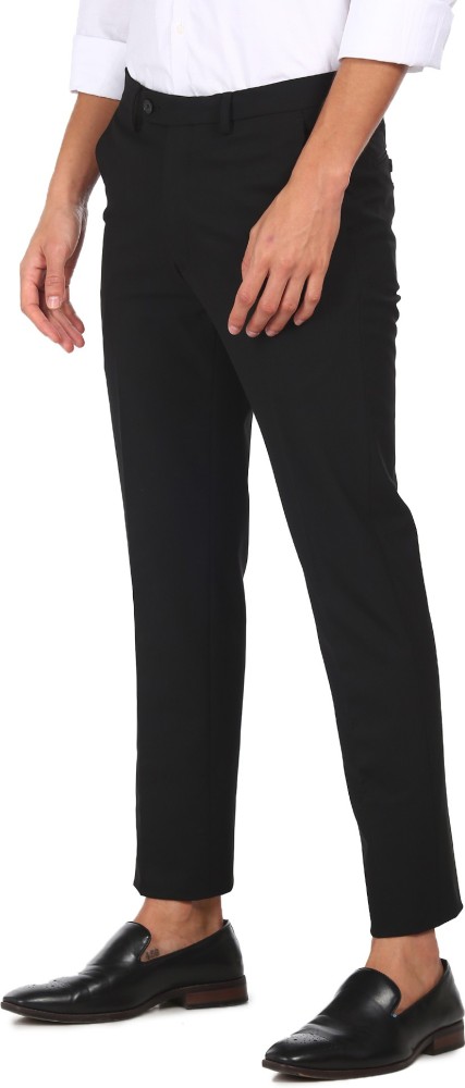 Arrow Formal Trousers  Buy Arrow Men Black Flat Front Solid Formal Trousers  Online  Nykaa Fashion