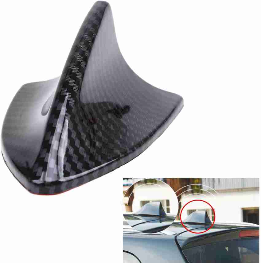 Miwings Car Fin Shark Antenna Car Shark Fin Antenna Black Texture Car Style  Looks smarter Whip Vehicle Antenna