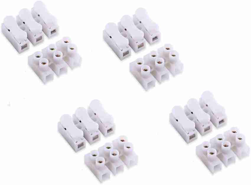 Electronic Spices 100pcs Cable Connectors 2 Pins Electrical Push Type Cable  Connectors Quick Splice Lock Wire Terminal 220V 10A
