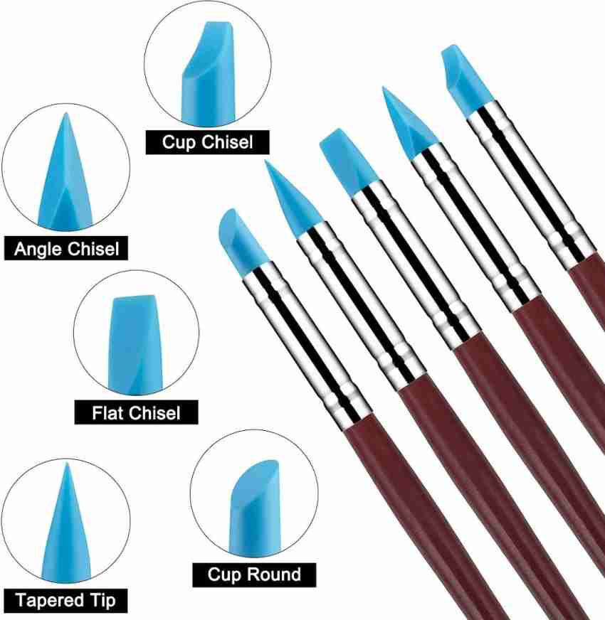 14Pcs Clay Sculpting Tools Set Modeling Clay Rubber Brushes Silicone  Sculpting