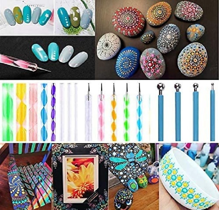 DEZIINE 13 Pieces Mandala Rock Dotting Tools Nail Art Painting Tools Set -  13 Pieces Mandala Rock Dotting Tools Nail Art Painting Tools Set . shop for  DEZIINE products in India.