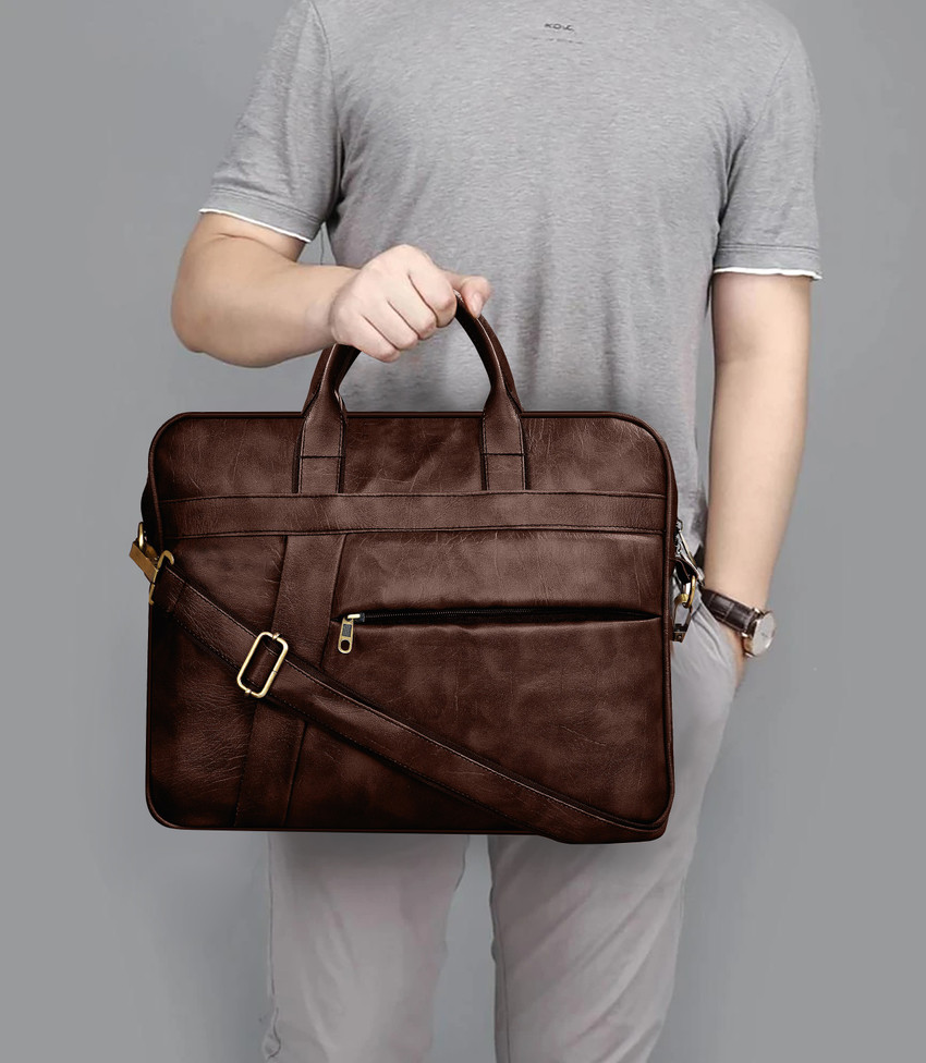 Flipkart GIRGIT BG18 Brown Color Briefcase Laptop Bag Waterproof Multipurpose Bag Multipurpose Bag