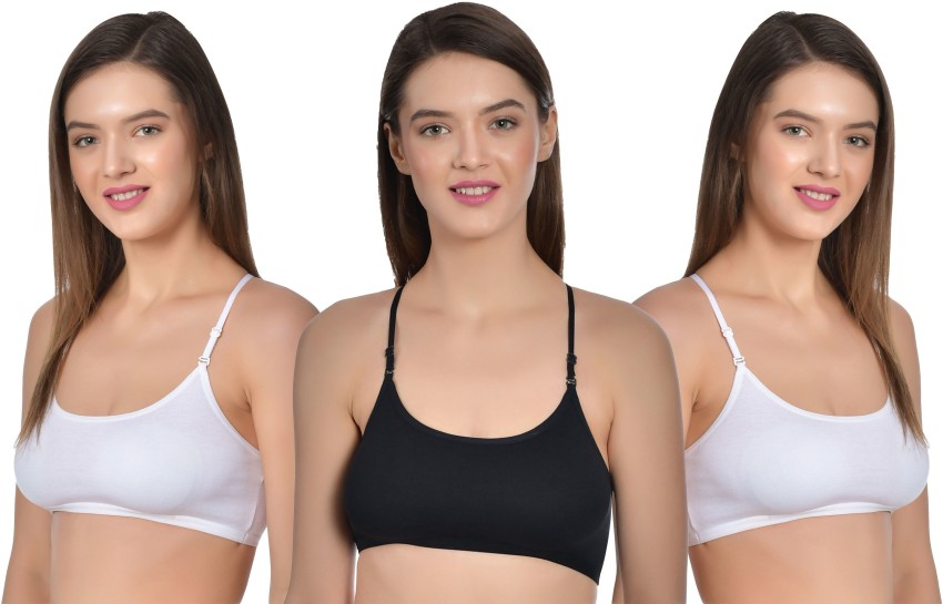 Aimly Women's Cotton Seamless Non-Padded Crossback Removable Straps Sports  Bra - (Pack of 3) Women Sports Non Padded Bra - Buy Aimly Women's Cotton  Seamless Non-Padded Crossback Removable Straps Sports Bra - (
