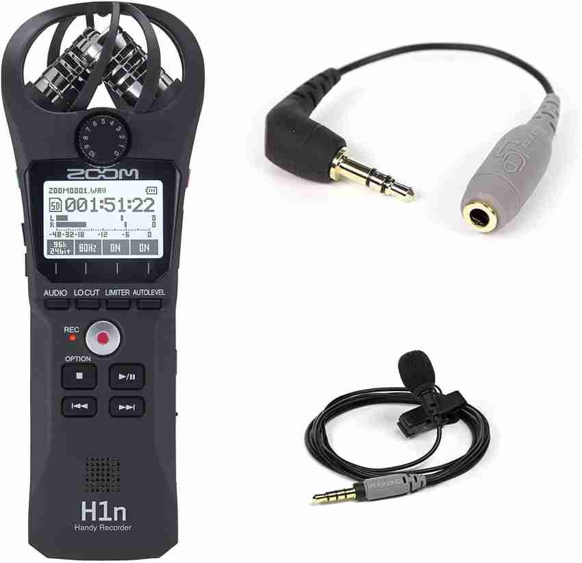 ZOOM H1N with Rode SC3 3.5mm TRRS to TRS adaptor & smartLav+ Lavalier  microphone 2 Tracks Digital Multi-track Recorder Price in India - Buy ZOOM  H1N with Rode SC3 3.5mm TRRS to TRS adaptor & smartLav+ Lavalier microphone  2 Tracks Digital