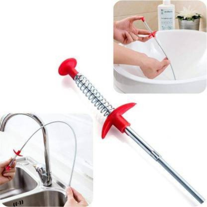 Buy FRESTYQUE Sink Cleaning Pipe Drain Cleaner Hair Catcher Wire for  Kitchen Drainer Spring Stick Strainer Cleaning Tool (1 Pcs) - 90 cm Online  at Best Prices in India - JioMart.