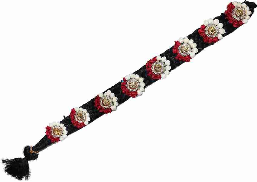 krelin Bharatanatyam Savaram Kunjalam Kemp Ready Flower Jada Set With 8 Pcs Jada Set For Women Braid Extension Price in India Buy krelin Bharatanatyam Savaram Kunjalam Kemp Ready Flower