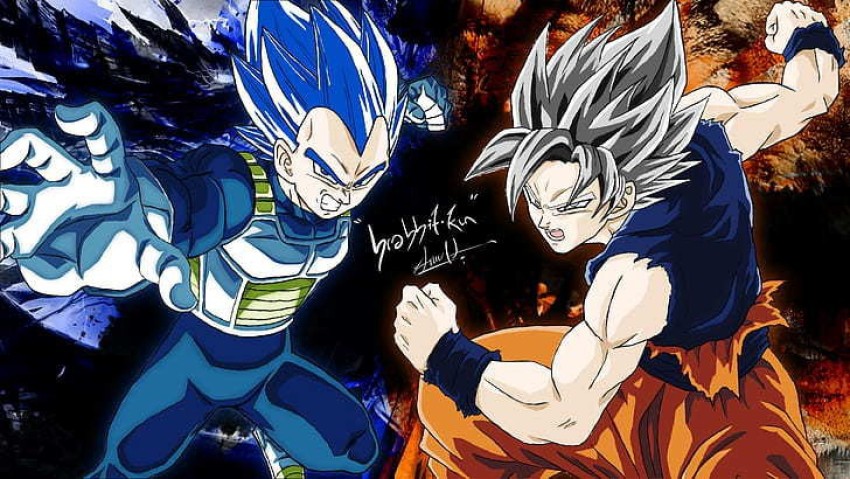 Goku & Vegeta - Manga Panels | Poster