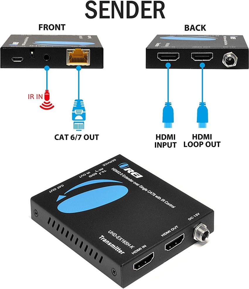 Multi-Channel Wireless HDMI Extender Transmitter 1080p (165 ft