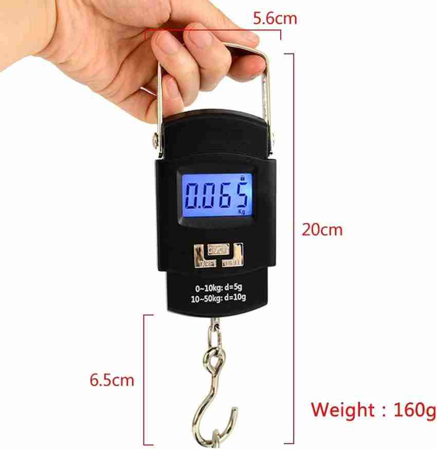 Qozent 50Kg Hanging Scale Digital Hand Scaller Luggage Scales Up To 50 Kg  MC148 Weighing Scale Price in India - Buy Qozent 50Kg Hanging Scale Digital  Hand Scaller Luggage Scales Up To