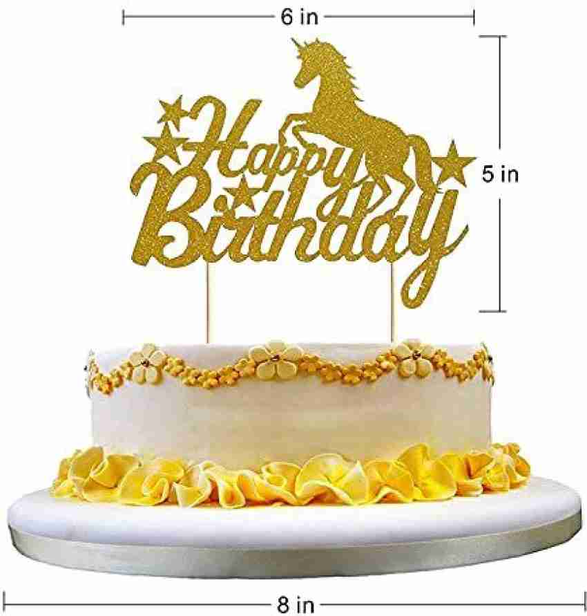 ZYOZI Happy Birthday cake Topper Gold Glitter Unicorn Theme Boy Girl  Children Birthday Party Cake Decoration Cake Topper Price in India - Buy  ZYOZI Happy Birthday cake Topper Gold Glitter Unicorn Theme Boy Girl  Children Birthday Party Cake