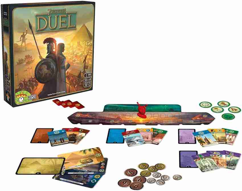 SHK Digitrade 7 Wonders Duel Board Game (BASE GAME) for 2 Players Strategy Board  Game for Couples Board Game Accessories Board Game - 7 Wonders Duel Board  Game (BASE GAME) for 2